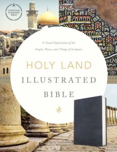 CSB Holy Land Illustrated Bible---genuine leather, black - Case of 8